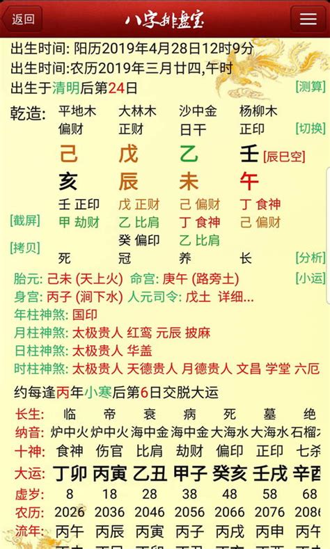 免費 八字 排盘